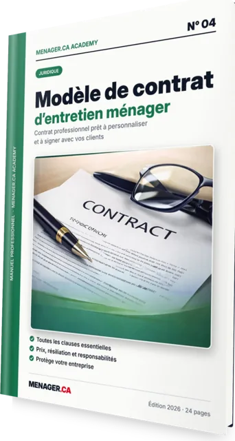 Modèle de contrat d’entretien ménager
