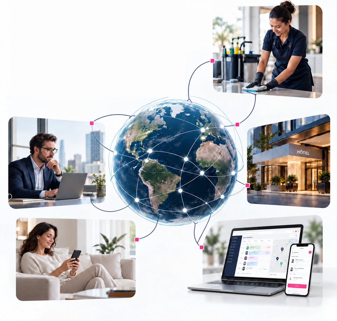 MENAGER.CA relie dans le monde entier les professionnels du nettoyage, les entreprises, les hôtels et les clients grâce à sa plateforme web et mobile