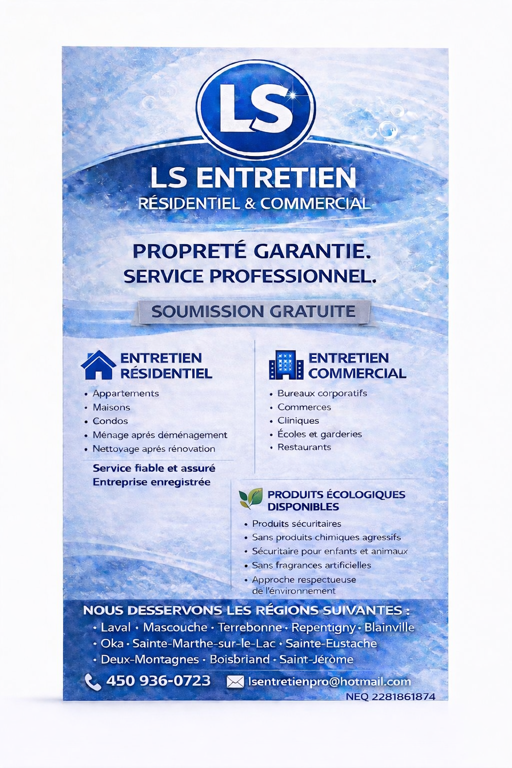 ls nettoyage résidentiel et commercial